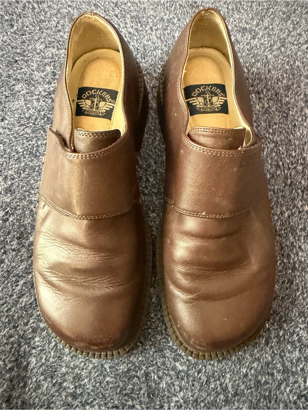 Dockers Women’s Brown Slip-On Leather Loafers